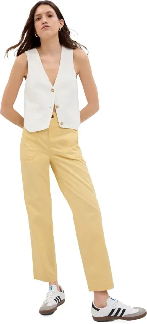 GAP Women's High Rise Girlfriend Utility Khaki