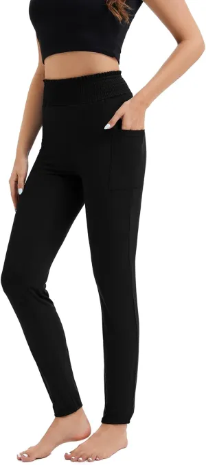 Harem Pants for Women with Pockets, High Waisted Comfy Stretch Loose Sweatpants for Workout, Running, Yoga
