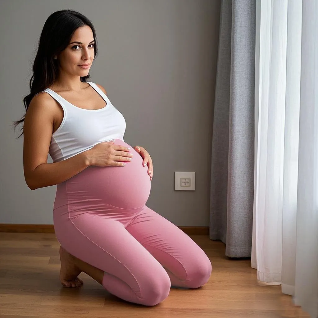 Hi Clasmix 3 Pack Maternity Capri Leggings with Pockets-Buttery Soft Workout Pregnancy Yoga Pants