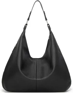 Hobo Tote Bag for Women Soft Faux Leather Shoulder Bag Retro Satchel Zipper Closure Handbag Large Capacity Purse Well made