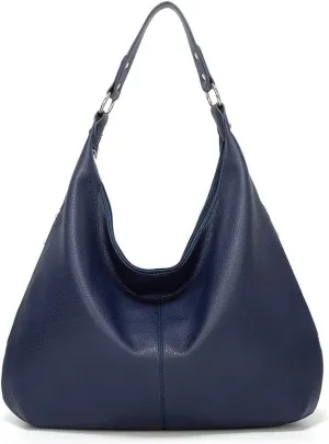 Hobo Tote Bag for Women Soft Faux Leather Shoulder Bag Retro Satchel Zipper Closure Handbag Large Capacity Purse Well made