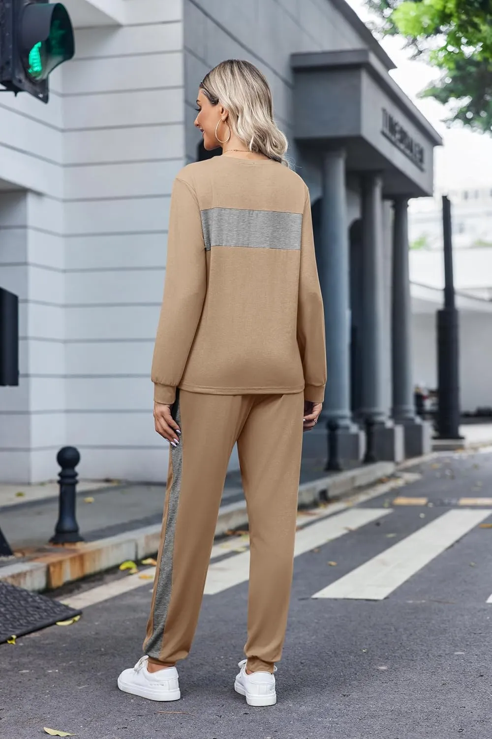 HOTOUCH Women's Two Piece Outfit Long Sleeve Crewneck Pullover Tops And Long Pants Tracksuit 2023 Fashion Sweatshirts