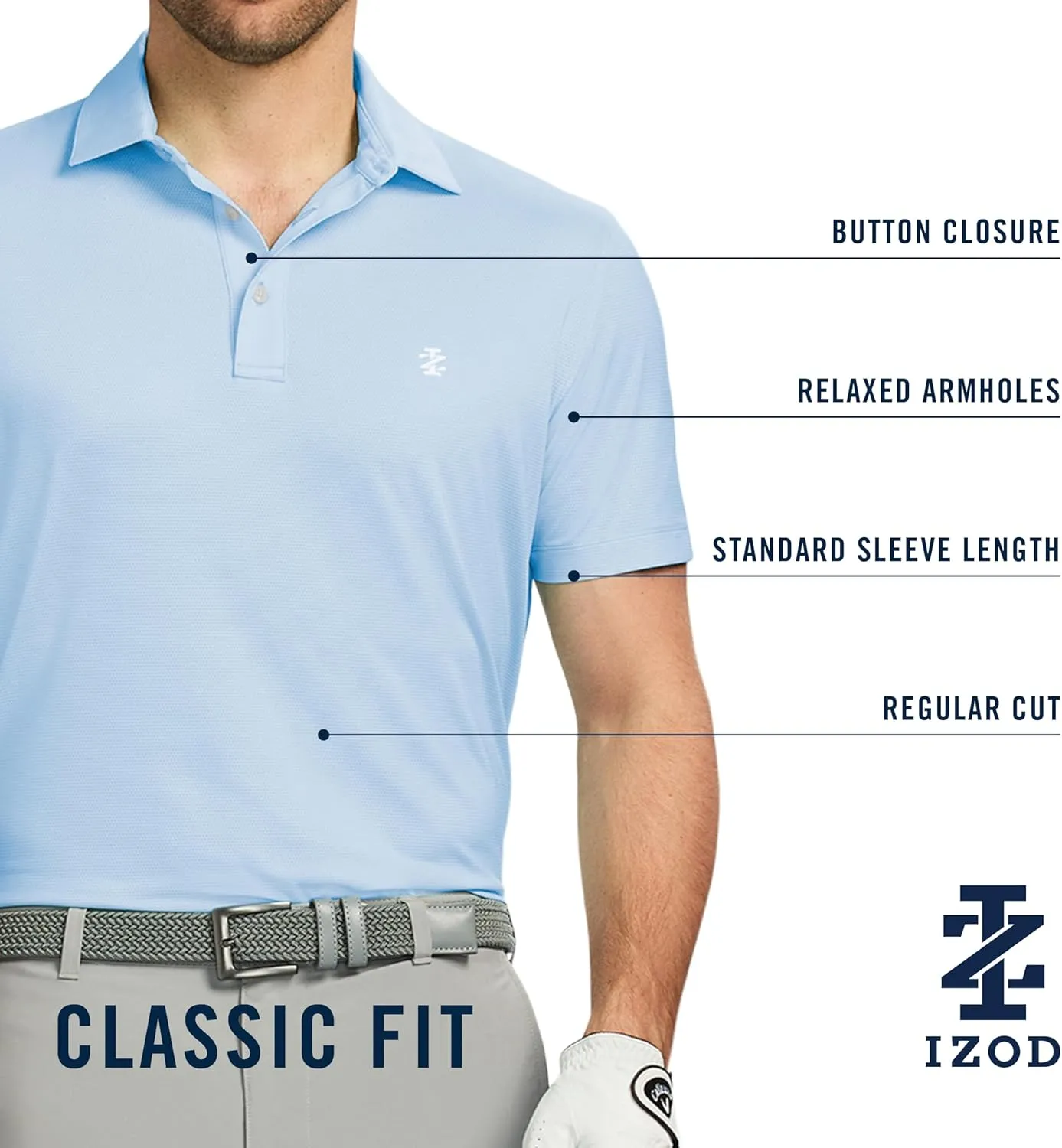 IZOD Men's Swingflex Performance Mesh Polo