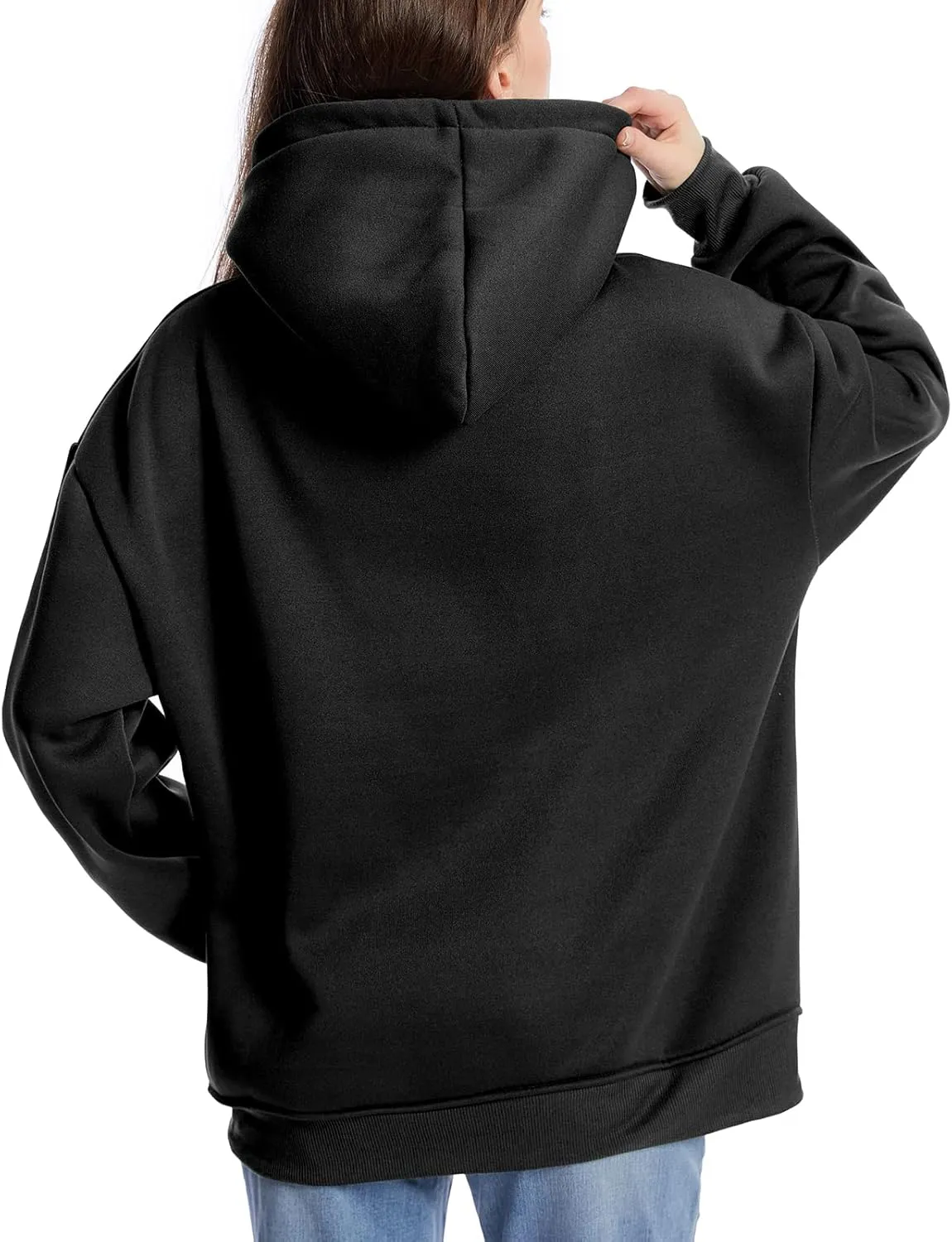 KEEVICI Women's Cute Sweatshirts Skateboarding Frog Long Sleeve Hoodie Pullover Tops