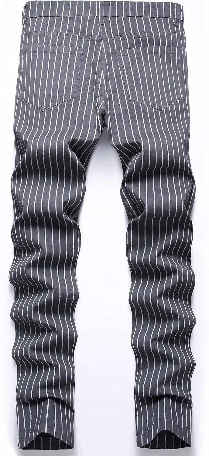 Keevoom Mens Stretch Skinny Flat-Front Fashion Style Comfy Solid Casual Slim Fit Business Dress Chinos Pants