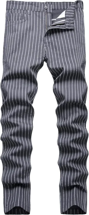 Keevoom Mens Stretch Skinny Flat-Front Fashion Style Comfy Solid Casual Slim Fit Business Dress Chinos Pants