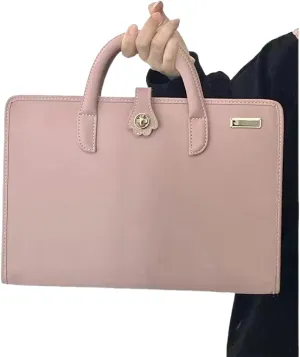 Laptop Protective Case Made of Pink Pu Material is Suitable for 15.6/16 Inch Laptops It Can Be Opened and Closed Immediately and The Handbag Can Be Easily Removed