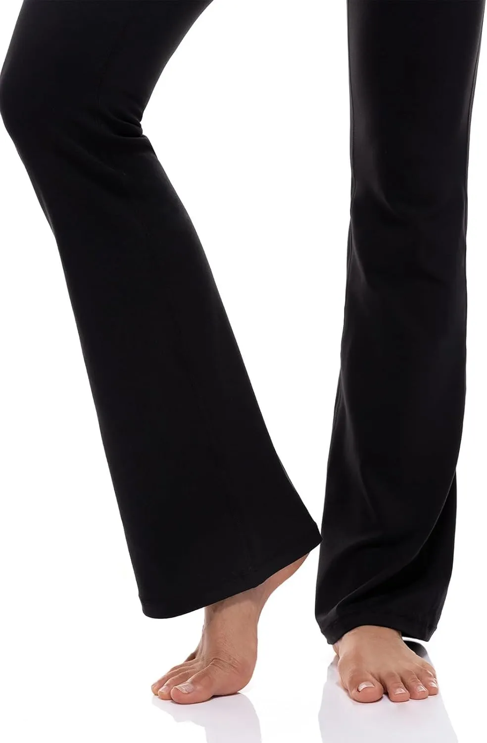 Lavento Women's Flare Pants 26"/28"/30"/32"/34" - High Waisted Flared Yoga Pant in Petite/Regular/Tall Fit