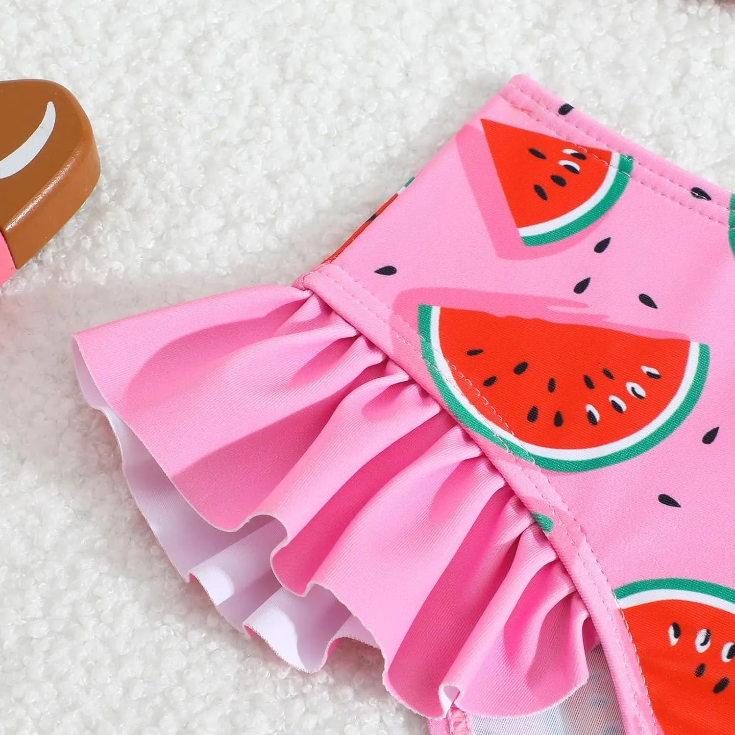 Little Girls Two Piece Bikini Set Ruffle Stripe Watermelon Summer Beach Bathing Suit Swimsuit 1-5 Years