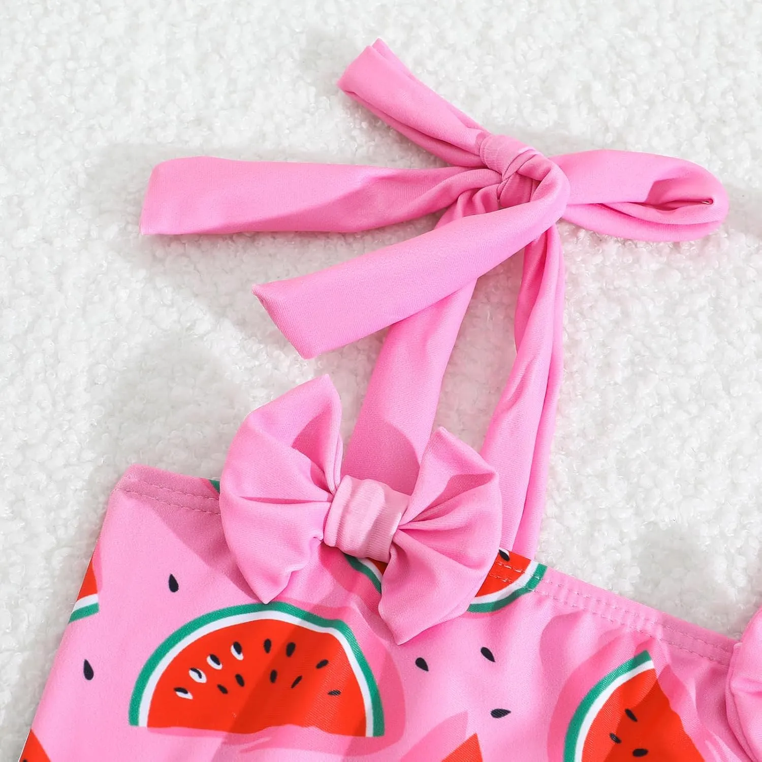 Little Girls Two Piece Bikini Set Ruffle Stripe Watermelon Summer Beach Bathing Suit Swimsuit 1-5 Years