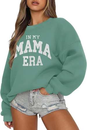 LOMON Crewneck Sweatshirt for Women Casual Oversized Pullover Hoodies Long Sleeve Fleece Tops Sweater
