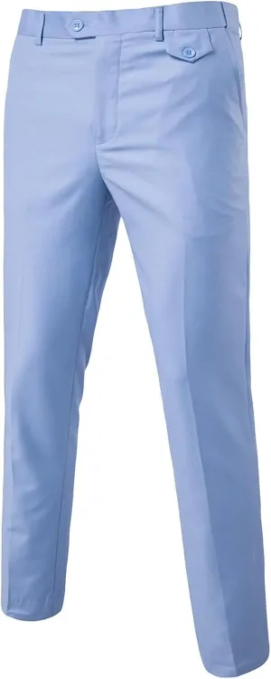 Maiyifu-GJ Men's Casual Business Dress Pants Fashion Slim Fit Suit Pants Stretch Skinny Flat Front Chino Trousers
