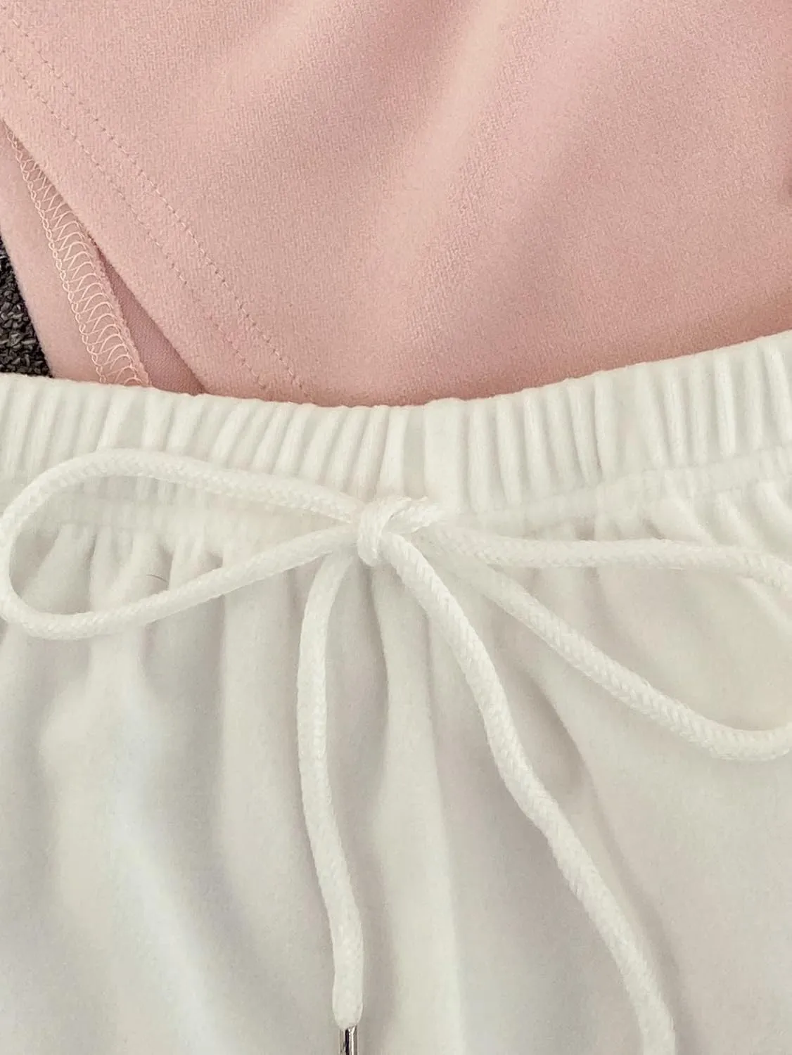 MakeMeChic Women's 3pack Elastic Waist Knot Front Lounge Track Shorts