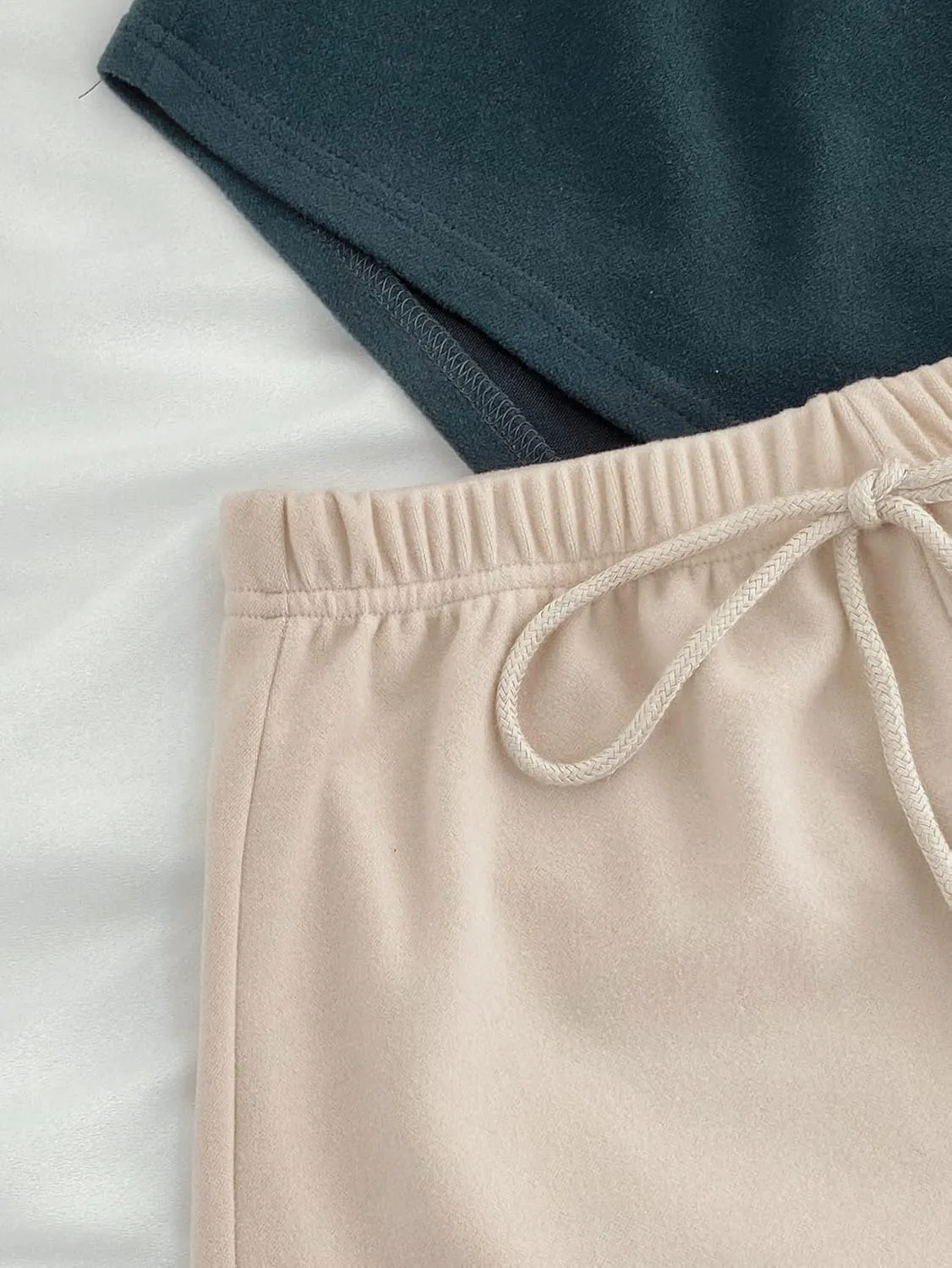 MakeMeChic Women's 3pack Elastic Waist Knot Front Lounge Track Shorts