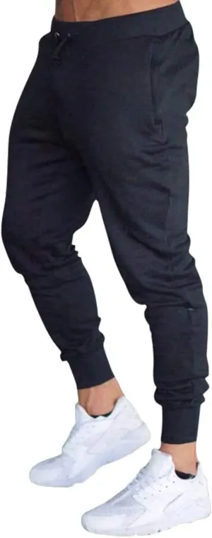 Maryia Men's Workout Joggers Sweatpants Gym Training Slim Fit Pants Active Basic Lightweight Stretch Chino Trousers