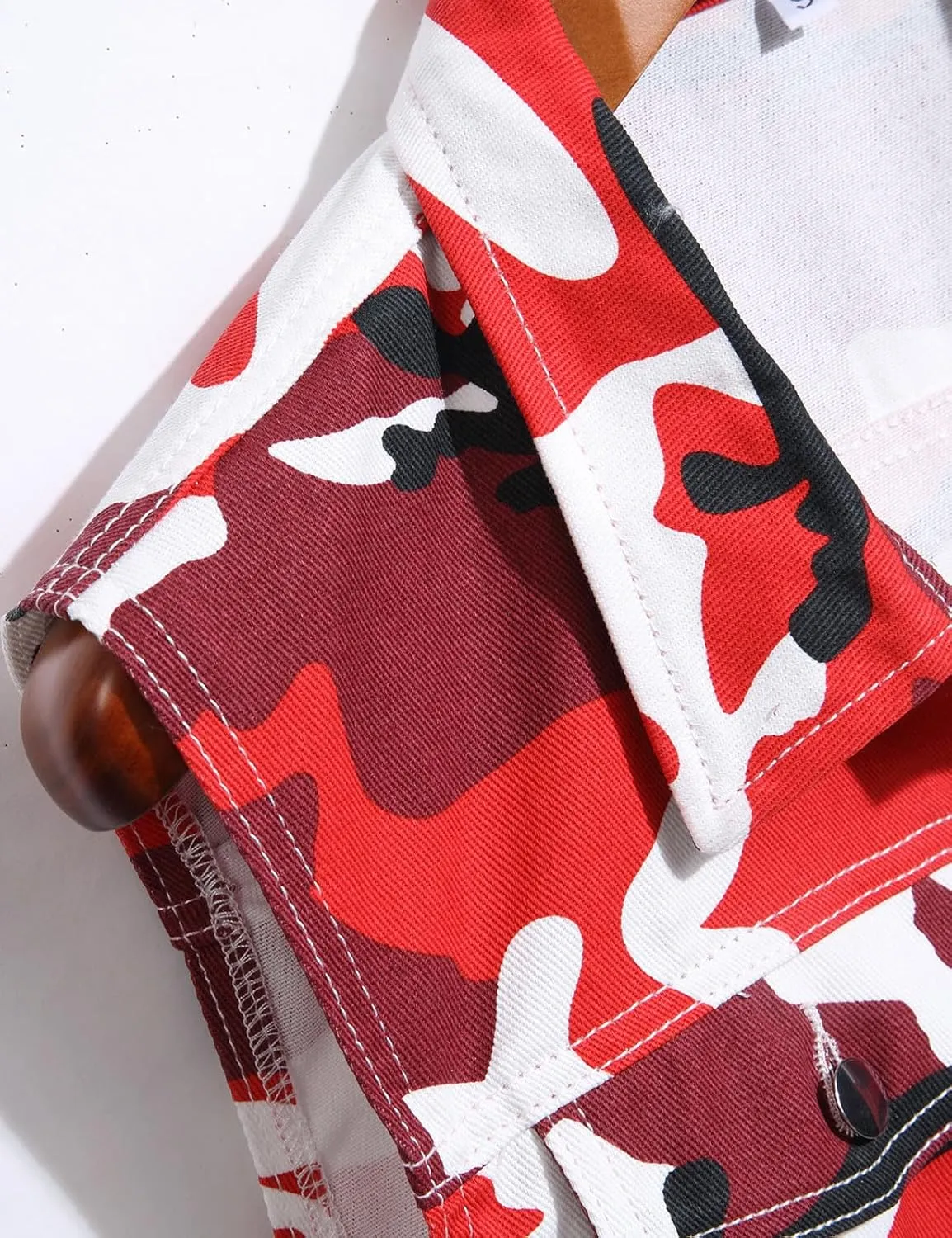 Men's Camouflage Sleeveless Cotton Denim Vest