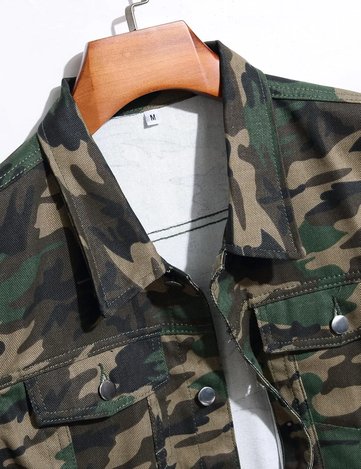 Men's Camouflage Sleeveless Cotton Denim Vest