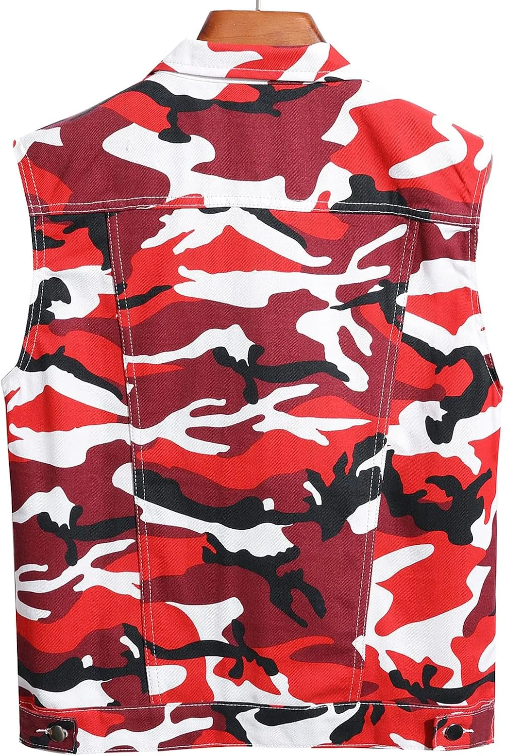 Men's Camouflage Sleeveless Cotton Denim Vest