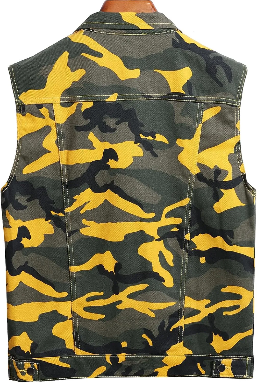 Men's Camouflage Sleeveless Cotton Denim Vest