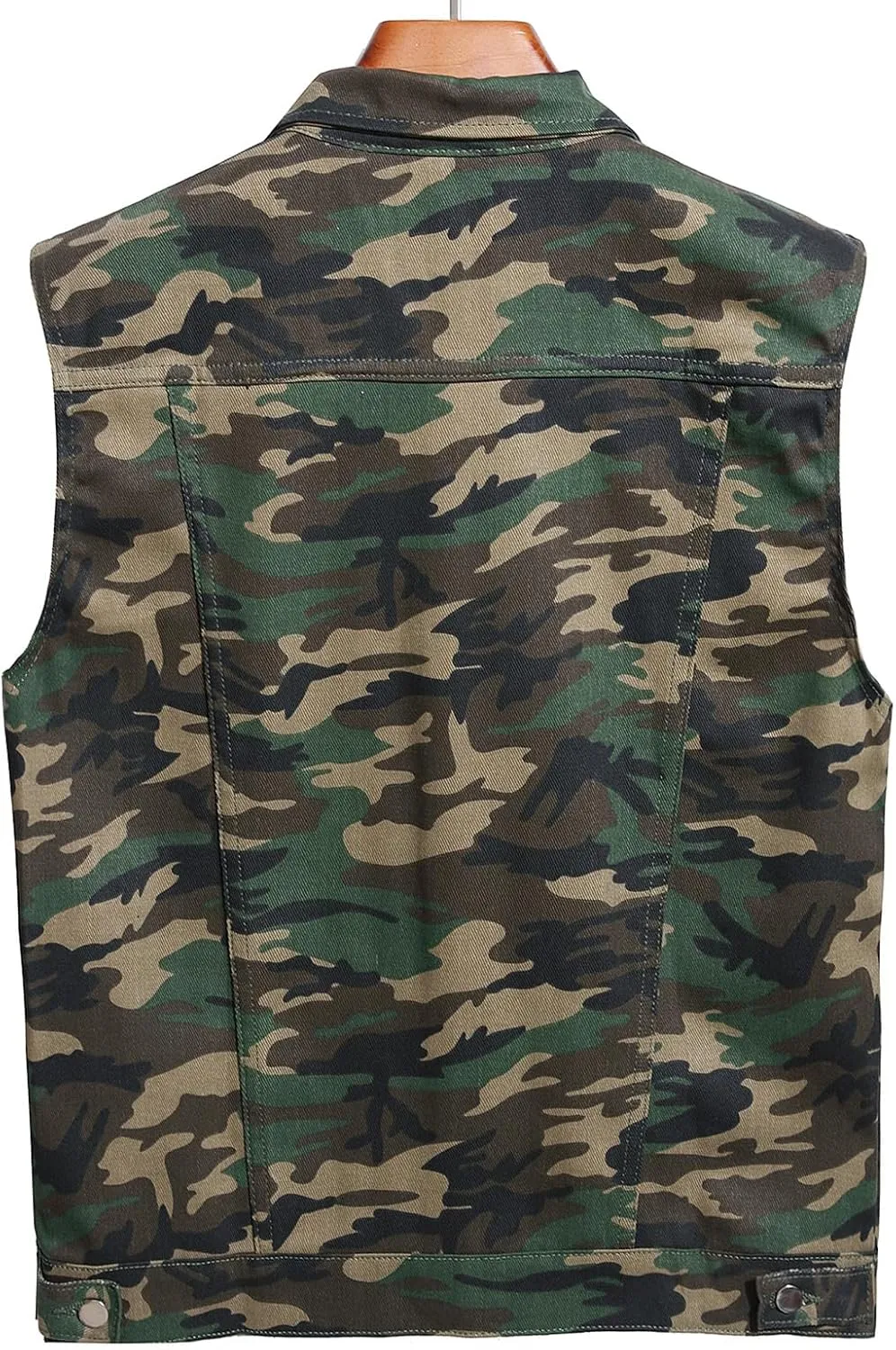 Men's Camouflage Sleeveless Cotton Denim Vest