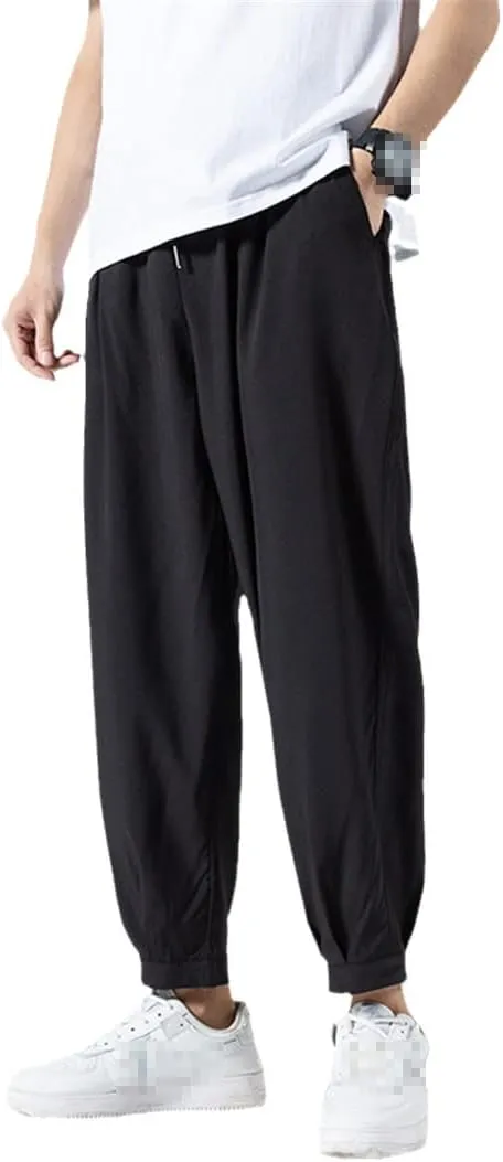 Men's Harem Pants Summer Thin Joggers Sweatpants Casual Trousers