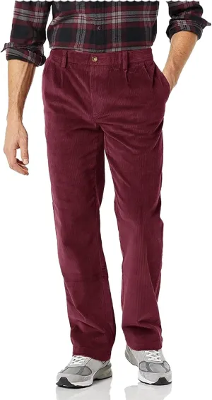 Mens Slim Fit Dress Pants Corduroy Chino Pant