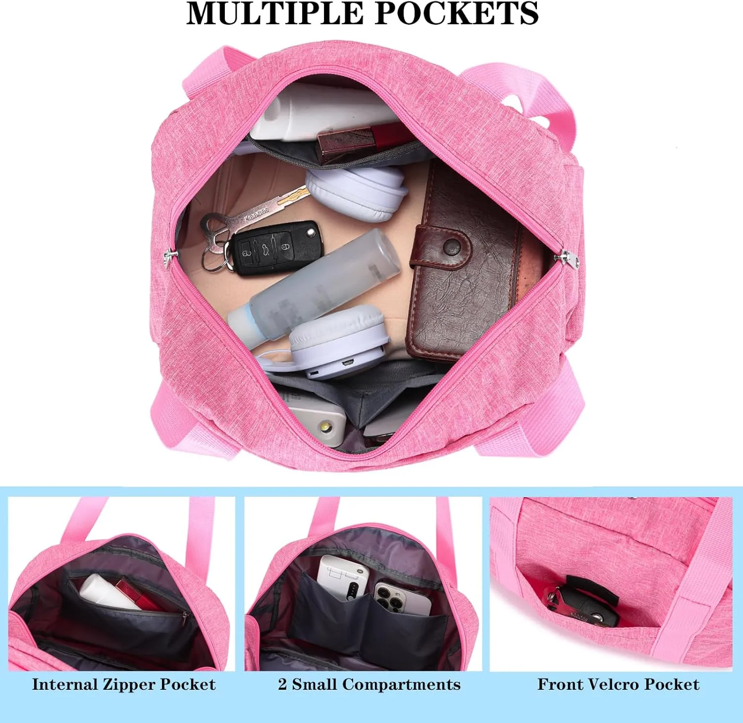 Mini Gym Bag for Women Girls, 12 inch Small Gym Tote Bag, Lightweight Carry On Bag, Small Duffle Bag for Travel Sports