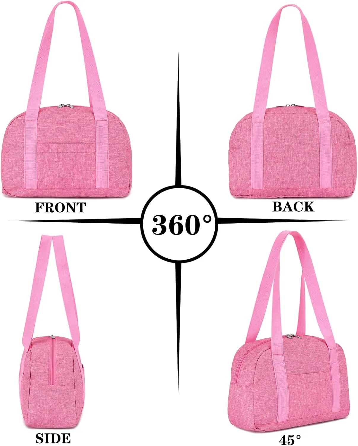 Mini Gym Bag for Women Girls, 12 inch Small Gym Tote Bag, Lightweight Carry On Bag, Small Duffle Bag for Travel Sports