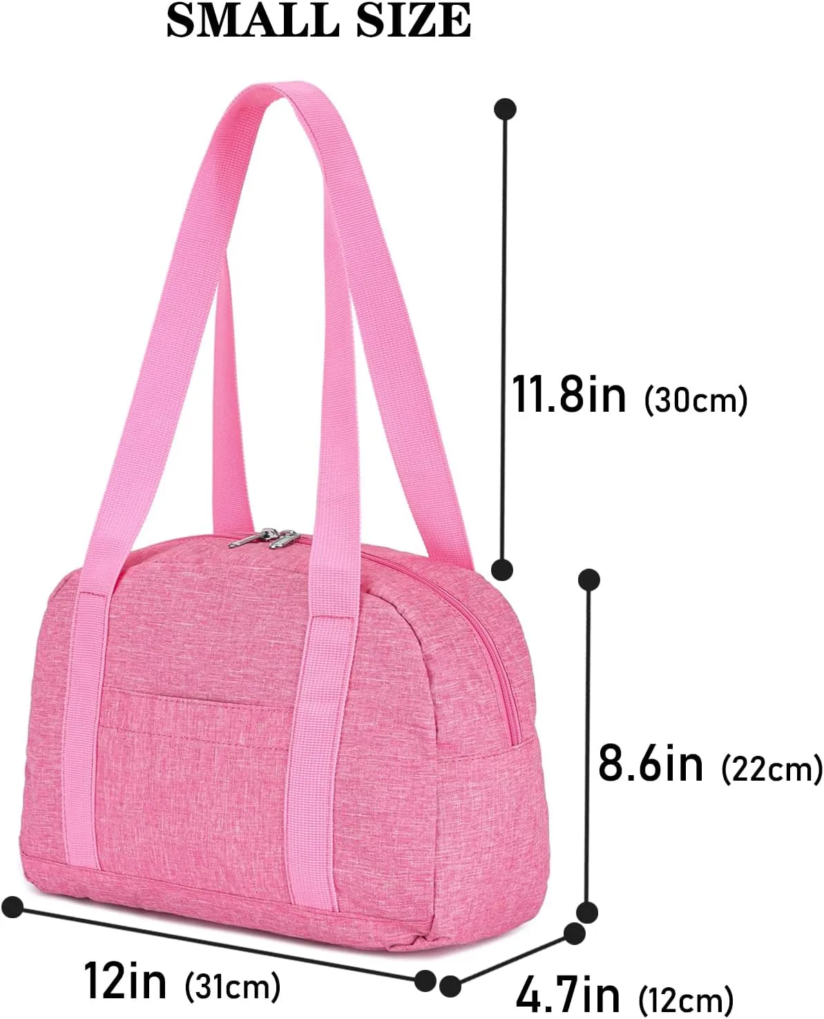 Mini Gym Bag for Women Girls, 12 inch Small Gym Tote Bag, Lightweight Carry On Bag, Small Duffle Bag for Travel Sports