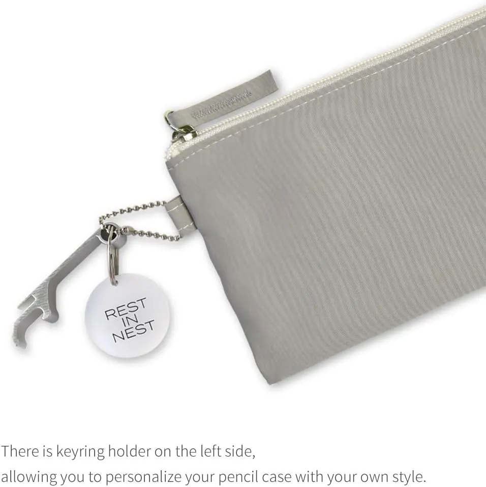 Monolike Archive 247 Flat Pen Case, Gray - Pencil Pouch, Portable Pencil Bag, Pencil Case, Office Pouch case, Pen case