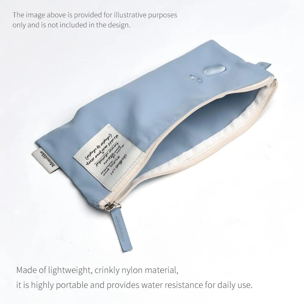 Monolike Archive 247 Flat Pen Case, Gray - Pencil Pouch, Portable Pencil Bag, Pencil Case, Office Pouch case, Pen case