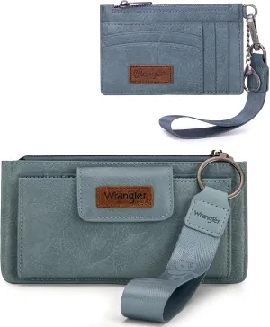 Montana West X Wrangler Wristlet Wallet and Credit Card Holder Set for Women