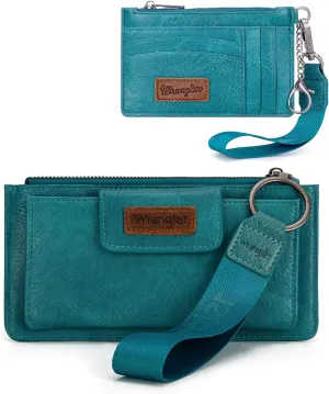 Montana West X Wrangler Wristlet Wallet and Small Card Wallet Set for Women