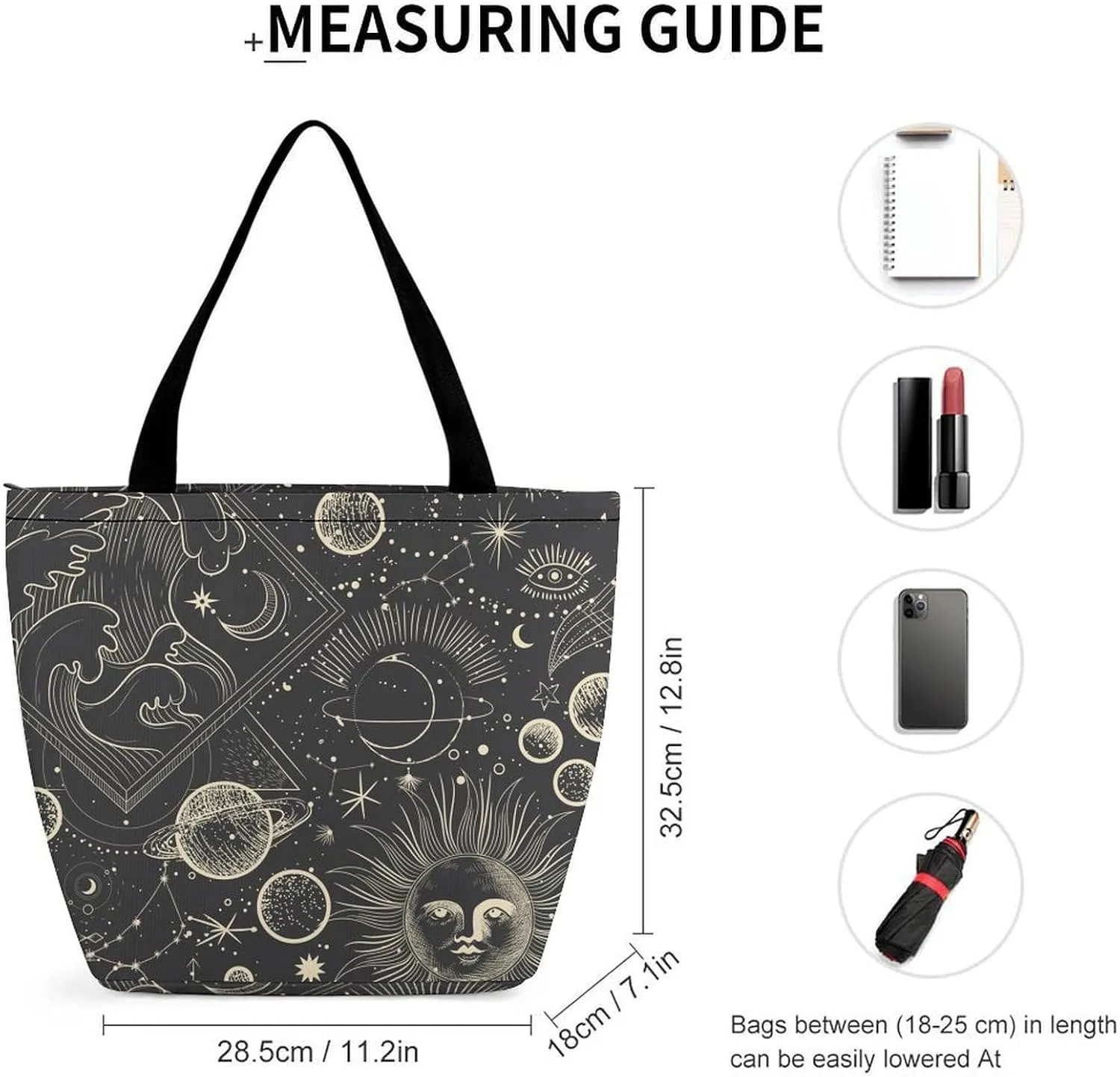 Multicolored Bright Faces Halloweens Hobo Handbags With Zipper Women's Tote Handbags