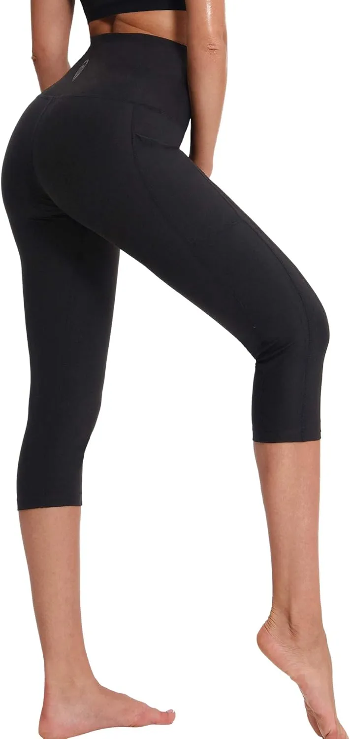 NELEUS Women's Yoga Running Capris Tummy Control High Waist Workout Pants