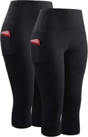 NELEUS Women's Yoga Running Capris Tummy Control High Waist Workout Pants