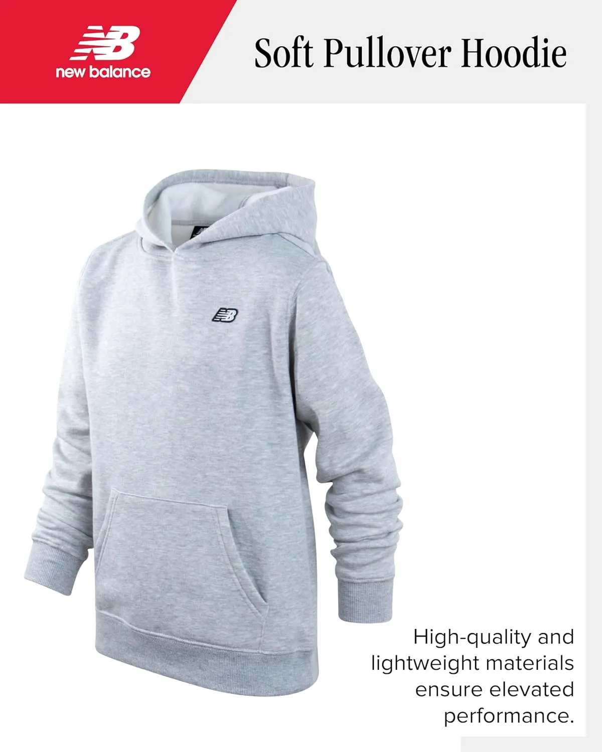 New Balance Girls' Jogger Set - 2 Piece Pullover Fleece Hoodie Sweatshirt and Jogger Sweatpants for Girls (Sizes: 5-16)