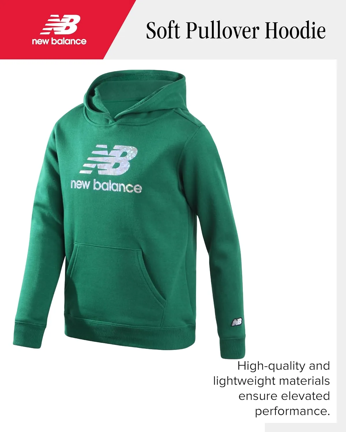 New Balance Girls' Jogger Set - 2 Piece Pullover Fleece Hoodie Sweatshirt and Jogger Sweatpants for Girls (Sizes: 5-16)