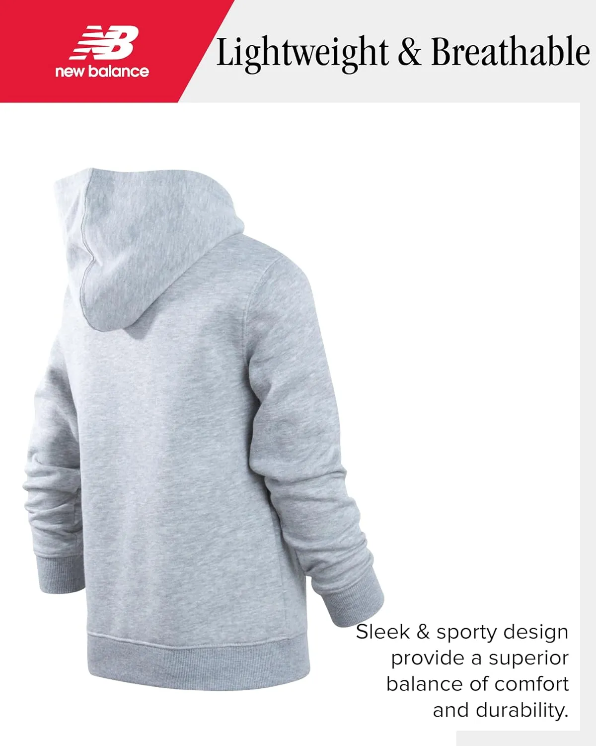 New Balance Girls' Jogger Set - 2 Piece Pullover Fleece Hoodie Sweatshirt and Jogger Sweatpants for Girls (Sizes: 5-16)