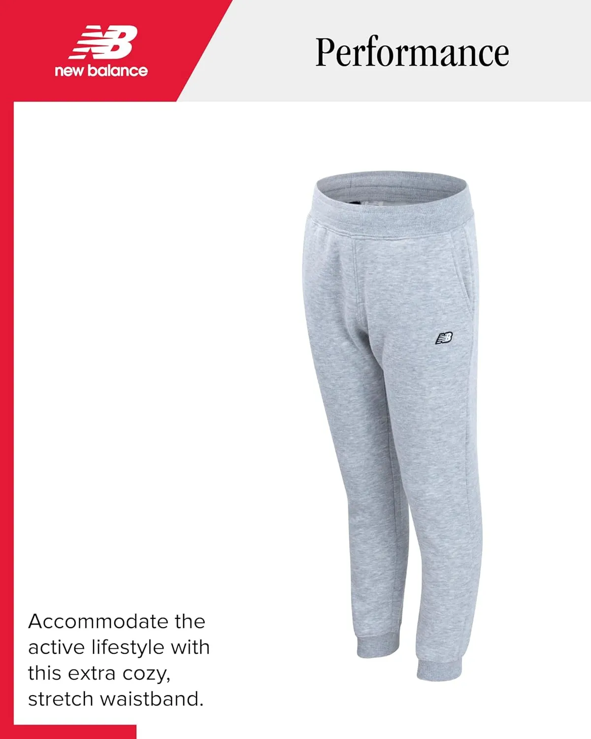 New Balance Girls' Jogger Set - 2 Piece Pullover Fleece Hoodie Sweatshirt and Jogger Sweatpants for Girls (Sizes: 5-16)