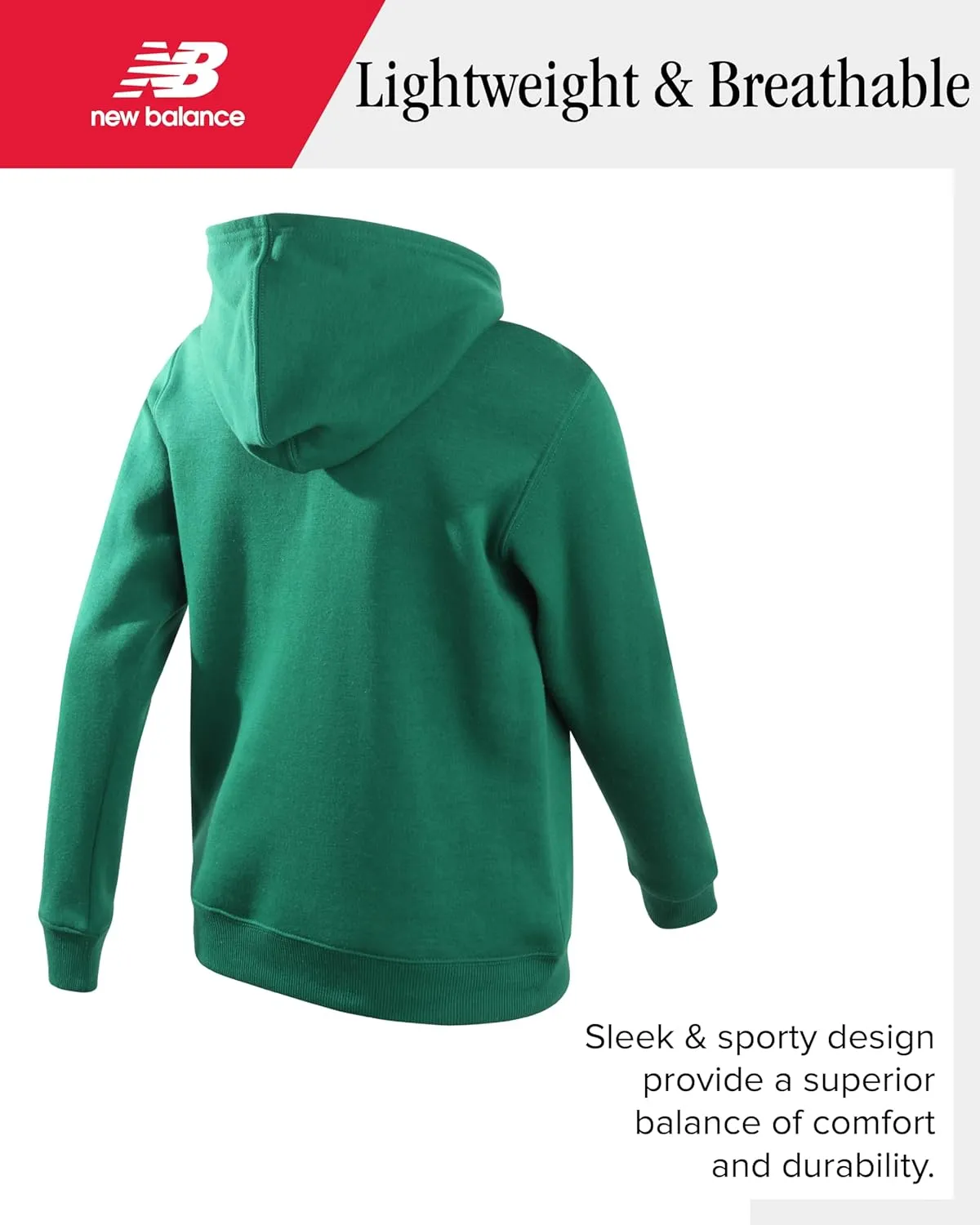New Balance Girls' Jogger Set - 2 Piece Pullover Fleece Hoodie Sweatshirt and Jogger Sweatpants for Girls (Sizes: 5-16)