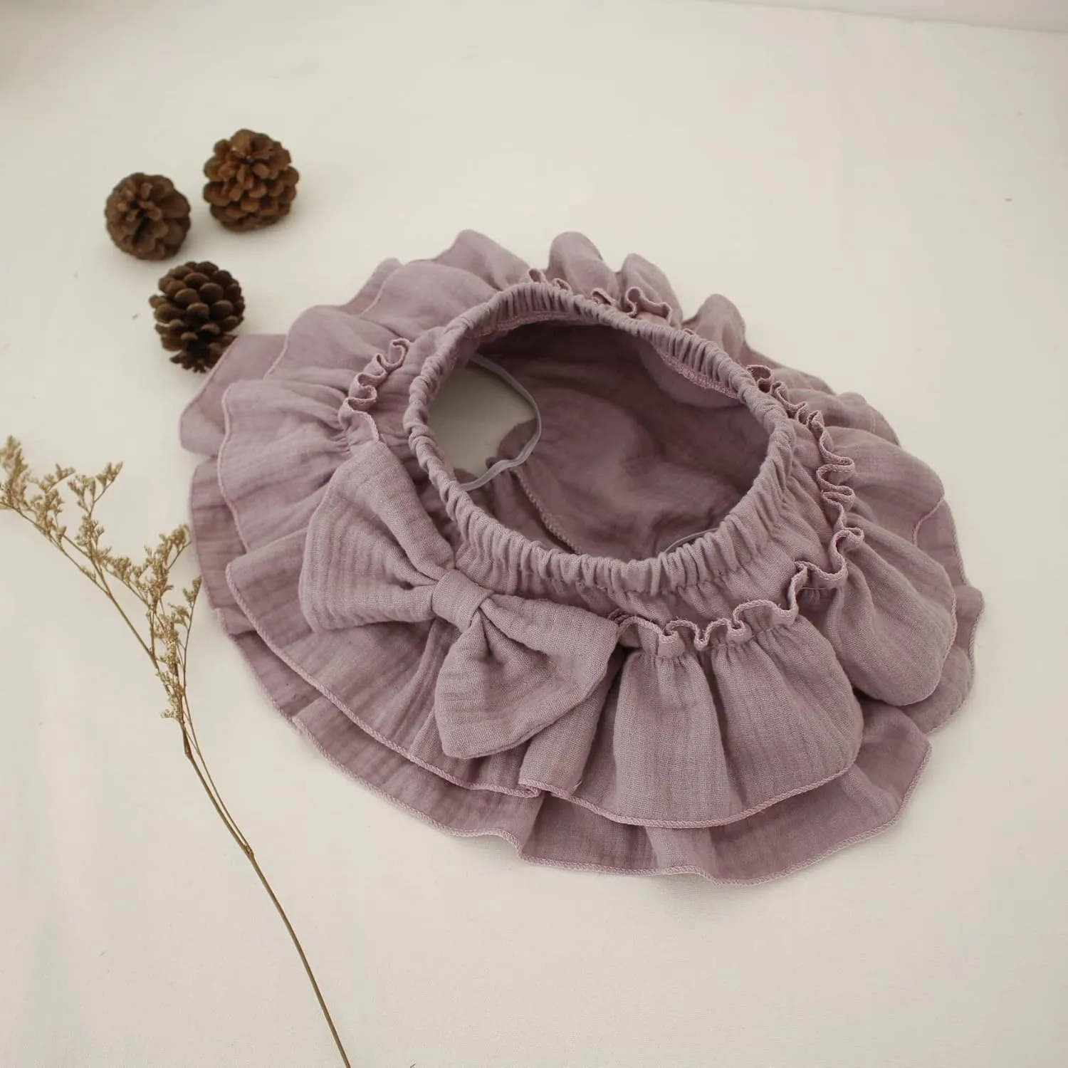 Newborn Baby Girl Cotton Skirts with Built-in Shorts Toddlers Ruffle Diaper Covers Infant Skorts with Bows Headband Set