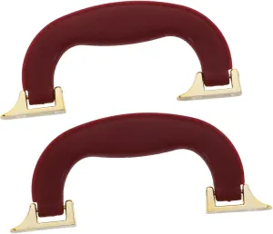 NUOBESTY 2 Pack Faux Leather Travel Bag Handles Soft Grip Suitcase Replacement Pull Handles for Luggage Boxes