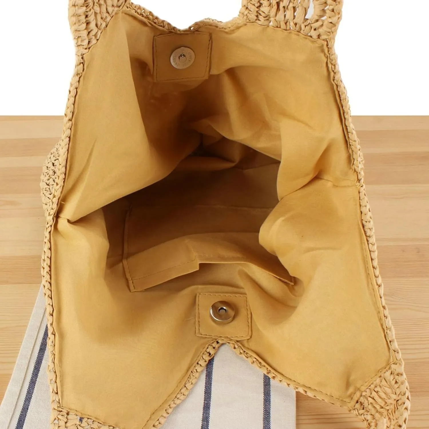 Obosoyo Summer Straw Tote Bag Women Paper Rope Weave Beach Vacation Shoulder Bag