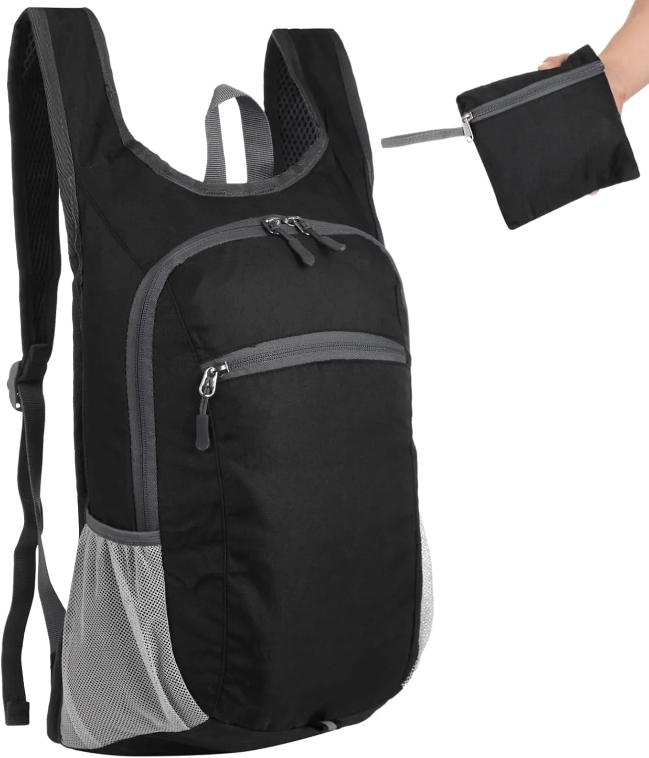 OMISTAR Lightweight Hiking Backpack, Small Backpack for Mens, Foldable Travel Daypack, Waterproof Oxford Fabric, Multi-Pocket Design