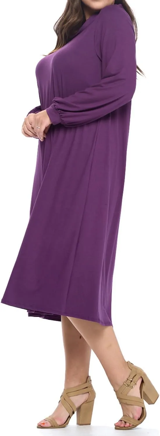 Pastel by Vivienne Women's Cowl Neck Midi Dress Plus Size