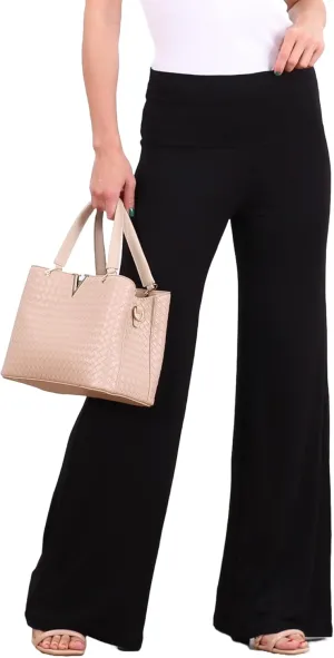 Popana Palazzo Pants for Women Casual Summer Wide Leg Beach Pants Plus Size Made in USA