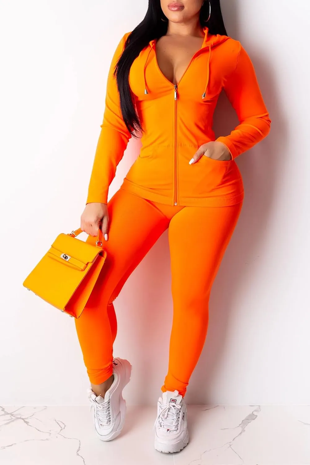 PRETTYGARDEN Women's Two Piece Tracksuit Set Long Sleeve Zipper Hoodie Jacket with Sweatpants Sweatsuit Jogger Workout Set