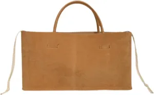 Qianly Suede Tote Bag for Women Satchel Bag Large Capacity Work Bag Hobo Faux Leather, Brown