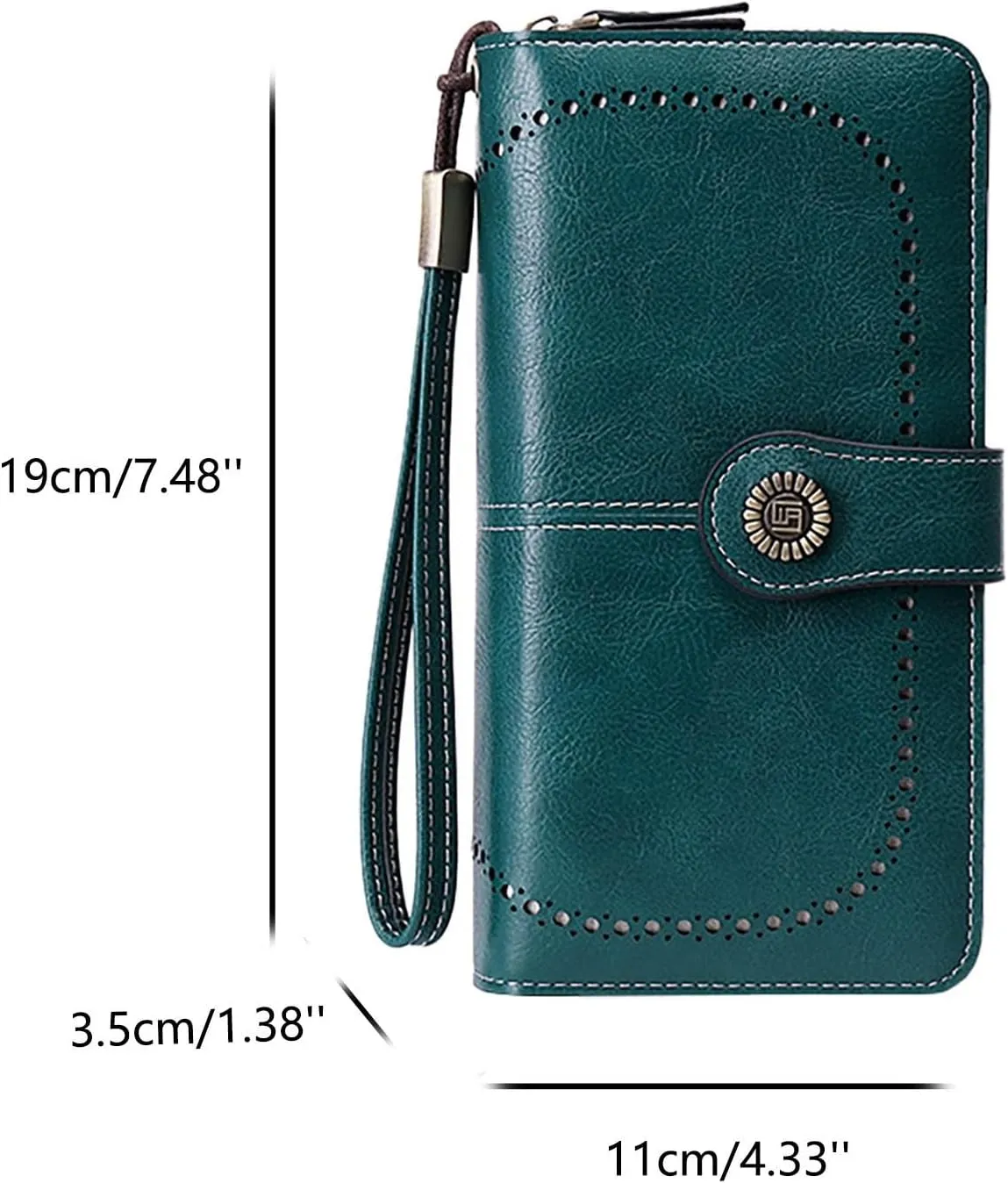 Rfid Wallet Women,2024 New Leather Wallet Women Wristlet,Rfid Blocking Bifold Large Capacity Zip Around Credit Card Wallet Clutch Purses,Travel Wallet for Mom Ladies Girls Women